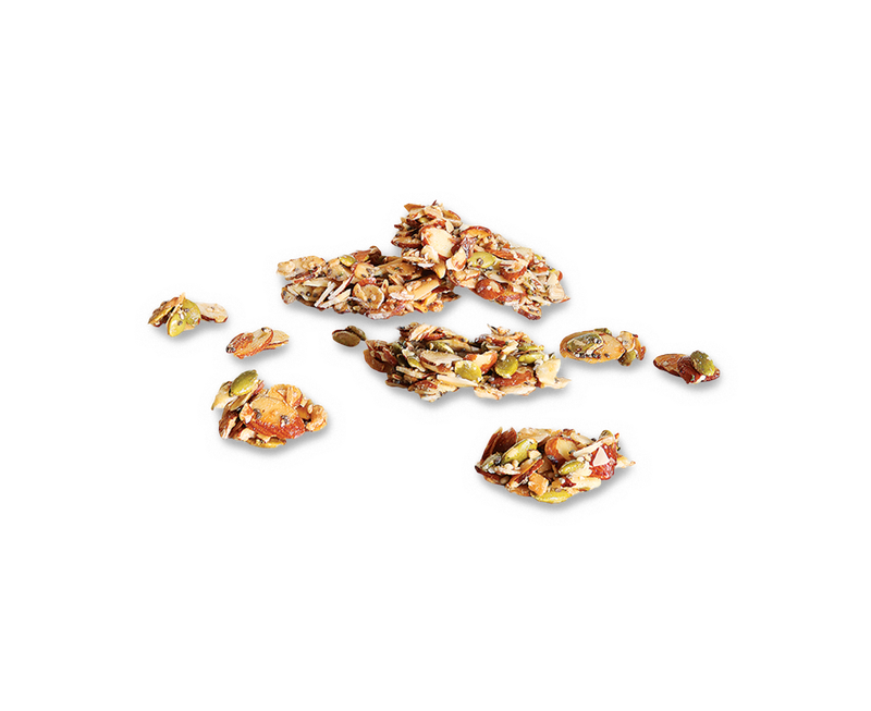 Almond Clusters Baked with Chia, Hemp, Pumpkin Seeds, & Sunflower Seeds